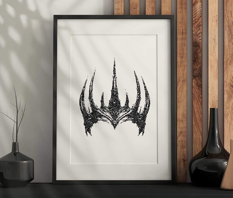 Dark Crown Wall Art – Dark Aesthetic, Vintage, Gothic Artwork Printable PDF